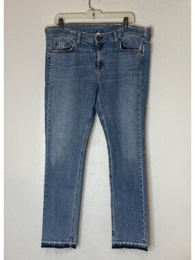 Rag & Bone Women's Dre Low-Rise Slim Boyfriend Jeans With Raw Hem Size 32